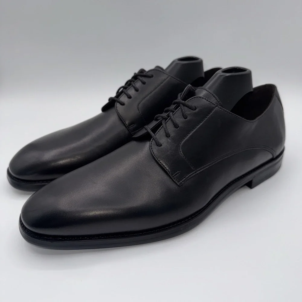 To Boot New York Amadeo Derby‎ Men's Size 8.5 Black Italian Leather